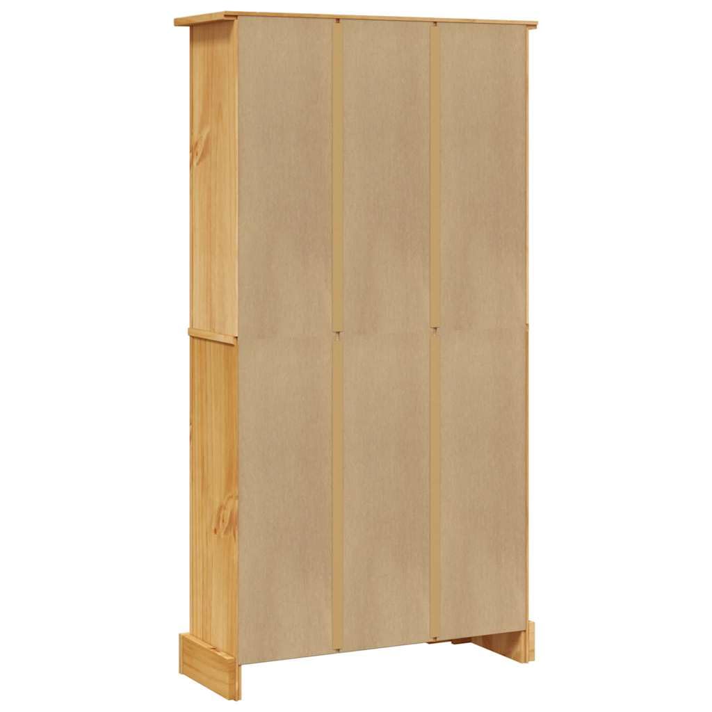 Libreria a 4 scomparti, stile messico, in legno di pino, 80 x 29 x 150 cm, stile rustico, da parete, divisorio, vetrina per soggiorno, studio