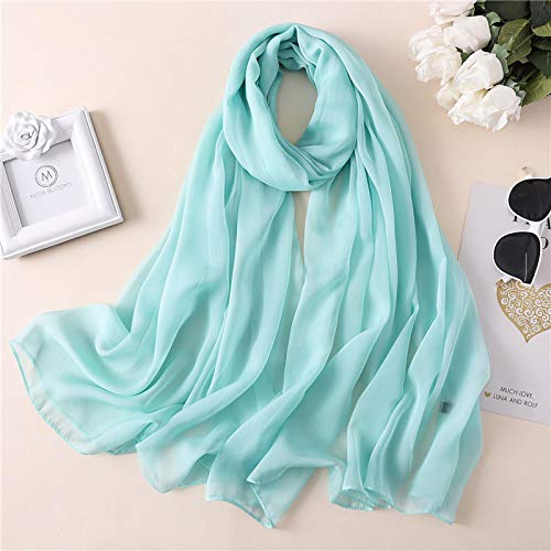 Schal Halstuch Designer Marke Frauen Schal Mode Solide Sommer Seide Schals Lady Schal Wrap Große Strand Stolen Pashmina Foulard Hijab Bs13-6