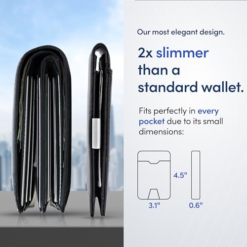 TRAVANDO Leather AirTag* Wallet Mens Wallet with Money Clip Air Tag Wallet Card Holder RFID Blocking Bifold Gifts for Men - Thumbnail 5