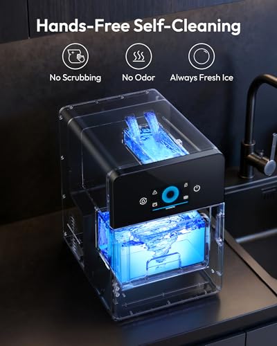 Image of EUHOMY 2.4 inch Ice Ball Maker Countertop, 3Pcs Ready in 40Mins, 108Pcs /Day, Self-Cleaning Sphere Ice Maker Machine with Crystal Clear Ice, Round Ice Cube Maker for Whiskey & Bourbon
