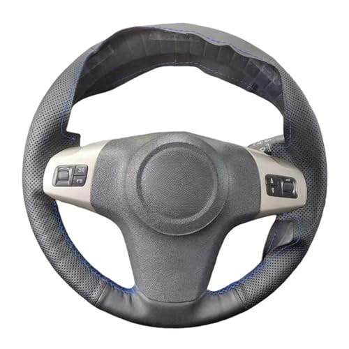 Ring Steering Wheel Cover For Niva 2009-2017 For Vauxhall For Corsa D For Opel For Corsa D For 3-Spok Microfiber Car Steering Wheel Cover Wheel Sleeve Protector(Black Thread)