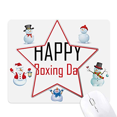 Tapis de souris Noël antidérapant avec motif de souris et étoiles