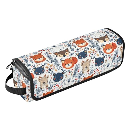 Bolsa de viaje para herramientas de cabello resistentes al calor con diseño navideño de mármol, para planchas, rizadores y accesorios de cuidado del cabello miniatura 1