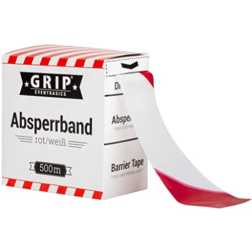 Barrieretape Rot/Weiß Gestreift 500 m