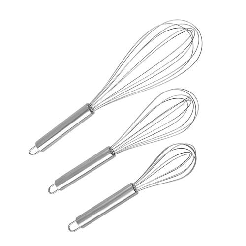 Batidor de cocina de metal – Agitador de bobina en, instrumento de mezcla manual, construcción én resistente al óxido, estructura de equilibrio cómoda, equipo de preparación