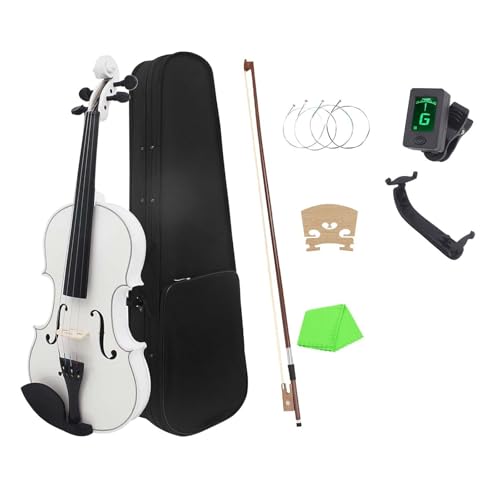 Violon 4/4 blanc en bois massif pour jouer de la musique chez soi