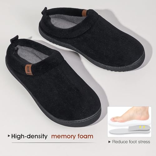 MERRIMAC Men's Slip on Slippers Comfy Memory Foam Non Slip Indoor House Shoes4