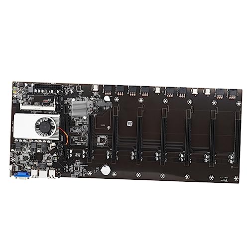 ULTECHNOVO Placa Base Para Máquina De Minería Cpu Placa Base Para Minería CPU Interfaz Vga Integrada Y Memoria Bajo Consumo De Energía Soporte Gpu