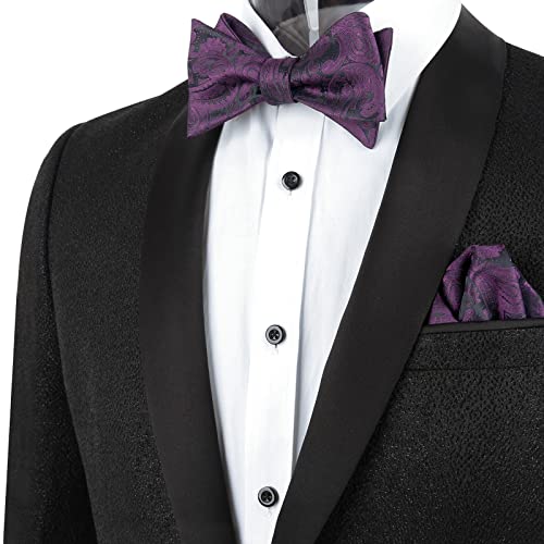 Image of Alizeal Mens Paisley Adjustable Bow Tie Set
