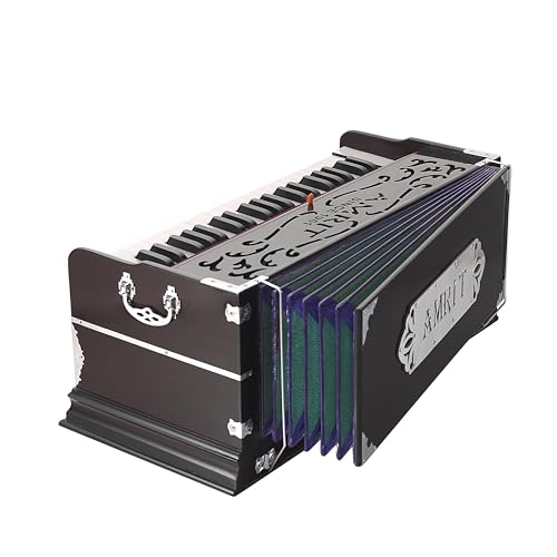 Image of AMRITMUSIC 9-Stopper Standard Harmonium With 42 Keys,Right Coupler-Multiy Below,(Bass-Male) With Padded Bag