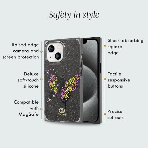 Image of COCOMII Rectangle for iPhone 15 Plus /14 Plus Case, Safari Butterfly
