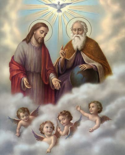 Catholic print picture - Holy Trinity T - 8" x
