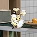 Miniature Drum Set, Mini Drum Model Brass Sculpture Musical Instrument Ornament Home Collection Display Desktop Decoration with Case for Drummer Musicians Music Studio Workshop 8.6 x 8 x 3.9cm