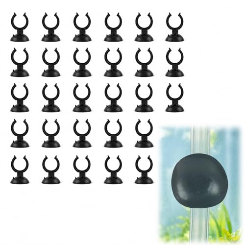 Voxlvytic 30 ventosas múltiples para acuario, clips de PVC ecológicos, para fijar calentadores de agua, termómetros y tubos de acuario, flexibles y resistentes, de fácil uso sin herramientas