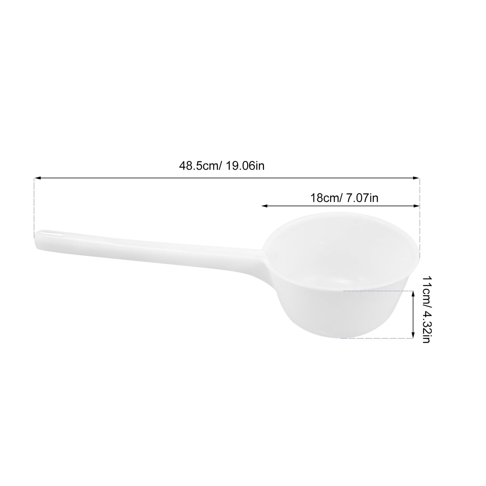 Cucharón de Agua de Plástico con Mango Largo Gran Capacidad para Cocina Baño y Jardín Multiusos y Fácil de Limpiar Cucharón Resistente para Uso Doméstico