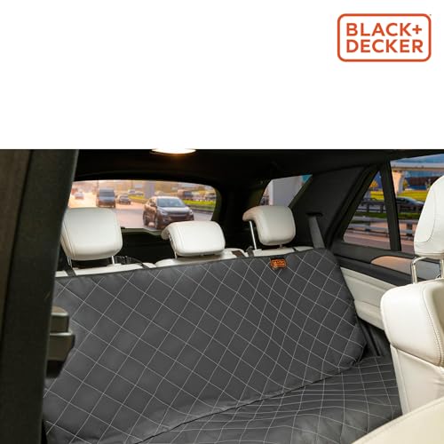 BLACK+DECKER Car Rear Seat Cover - Universal - Waterproof - 123 x 140 cm - Black - Image 2
