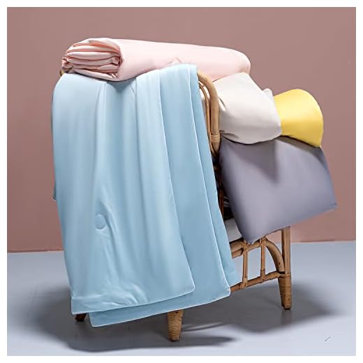 LLANCL Cooling Blankets for Hot Sleepers - Cool Like Ice Cream Lightweight Blanket for Summer with Double Side Cold, Cooling Comforter, Quilt, Fabric for Bed (Throw Size 47" x 59" Blue & Grey)