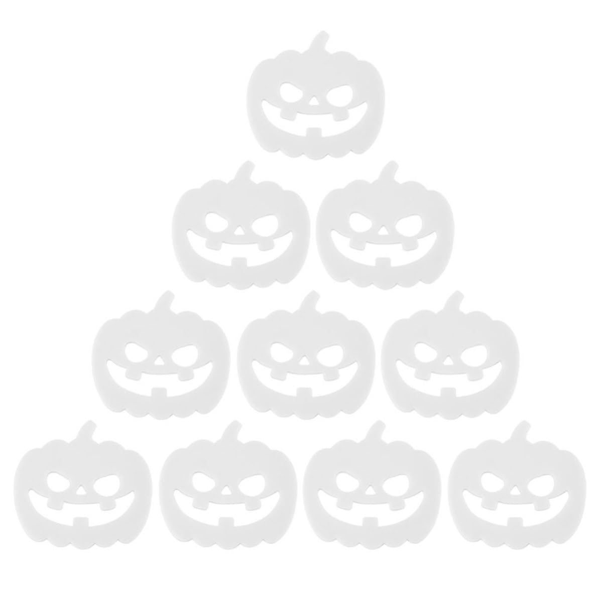 50 Pièces Dessous de Verre d'halloween Citrouille PVC