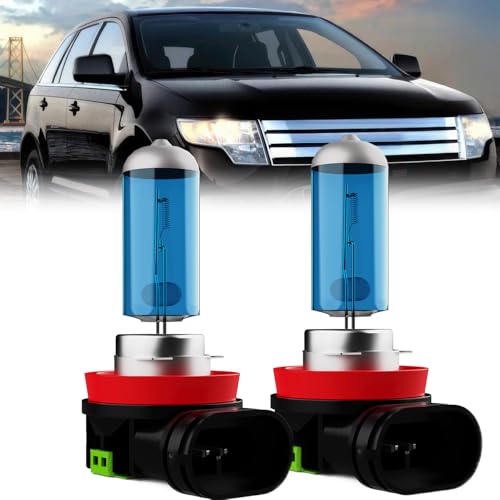 LECCIBUB Fog Light Bulbs Compatible with Ford Edge 2007-2010, H11 Fog Lights Halogen Light Bulb, Super Bright 6000K White, Plug and Play, Pack of 2