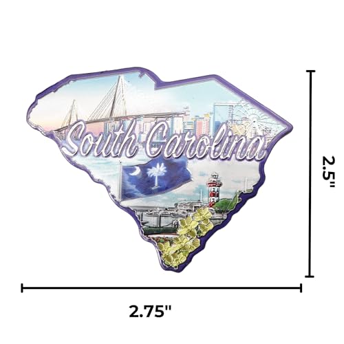 Imán decorativo South Carolina 7x5.7 cm miniatura 6