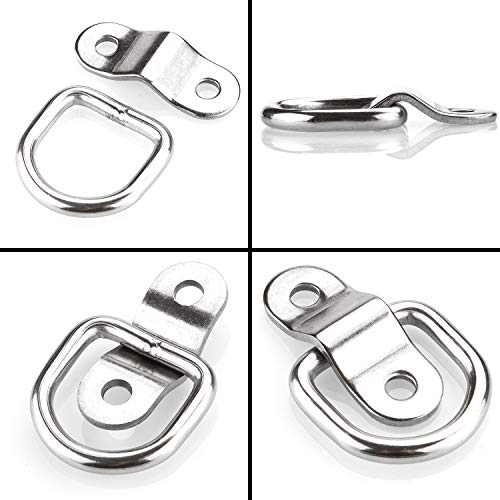 CenterZ 12 Pack Tie Down Rings with Mounting Brackets, Heavy Duty