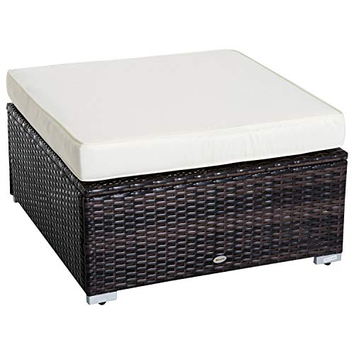 Nishore Conjunto de móveis seccionais de vime em PE para pátio externo, 5 peças