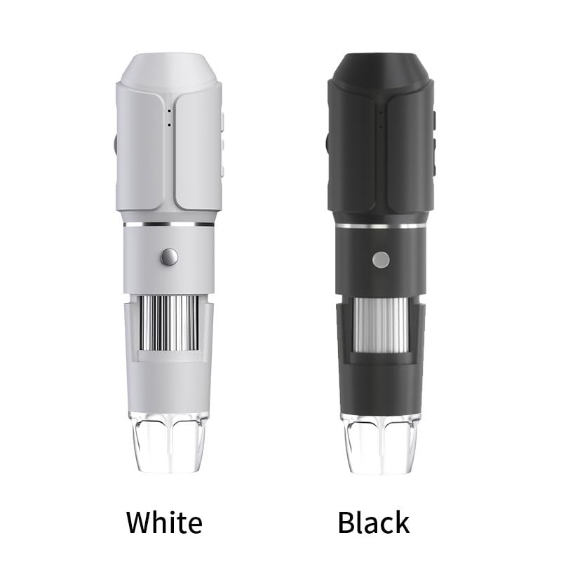 Image of WiFi Digital Microscope 50X-1600X Handheld Dermascope with 1080P HD Camera, 8 LED Lights, (White)