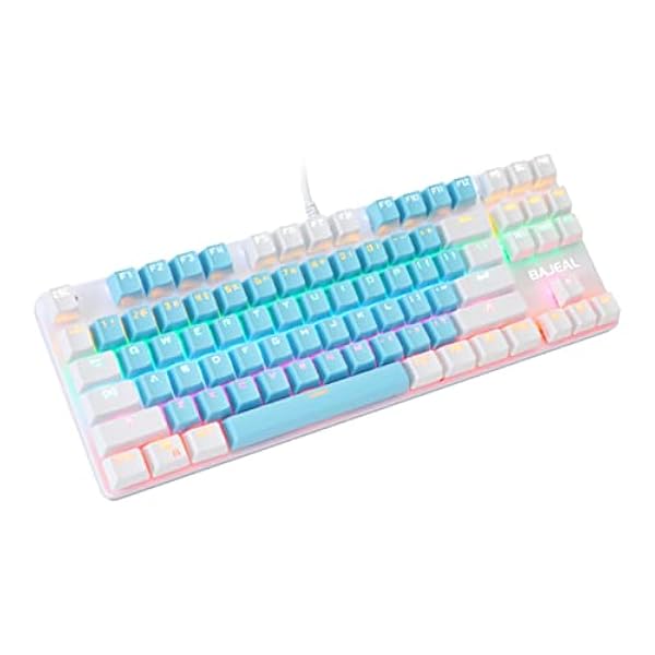 UKCOCO Toetsenbord Bedrade Mechanische Toetsenbord PC Mechanische Toetsenbord Computer Toetsenborden Rgb Toetsenbord Rgb Backlight Toetsenbord Kantoor Toetsenbord Geen Haast Abs Blauw