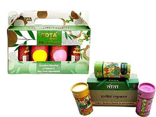 Image of Popper for Holi Wedding Birthday Baby Shower and Other Parties ? Herbal Holi Colours - Light Red, Yellow, Green and Blue Gulal (Holi Gulal Pack of 3)
