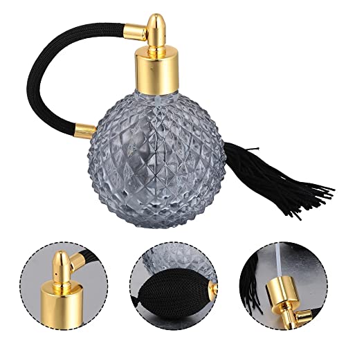 100ml Crystal Perfume Bottle Long Spray Tassels Atomizer Pump Refillable Glass Bottles NO.1. (black)2