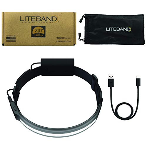 Linterna frontal LED con ajuste ligero sin rebote LITEBAND ACTIV recargable e impermeable IPX4 7
