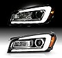 AKKON - Fits 2013-2016 GMC Acadia 2017 Limited Halogen Projector Black Headlight Driver Left Replacement w/ [LED Tube] Parking