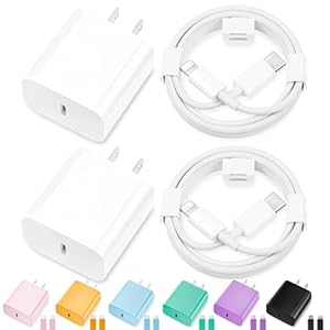 iPhone Charger Fast Charging,[MFi Certified] 2Pack 20W Type C Fast Charger Block with 6FT USB C to Lightning Cable Compatible for iPhone 14/13/12/11 Pro Max/Xs Max/XR/X,iPadï¼Whiteï¼