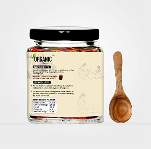 Image of Organic Anand Pure & Natural Less Sweet Mango Pickle (Mitha Aam ka achar) Jaggery Mango Pickle, Homemade Achar, No Artificial Preservatives & Colors (250Gm)