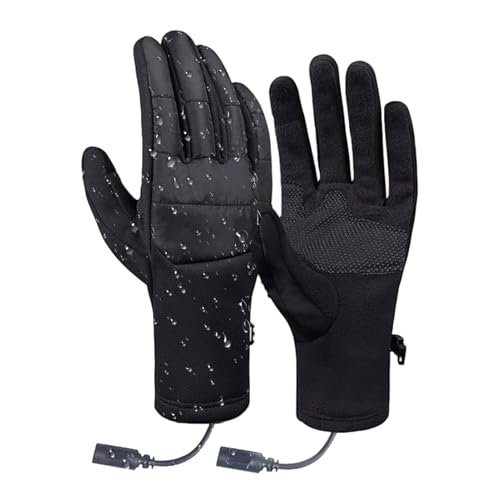 Yumneo Guantes de trabajo con calefacción, guantes eléctricos antideslizantes de invierno, guantes de calefacción USB, calentadores de manos para hombres, para invierno, esquí, senderismo, trabajo