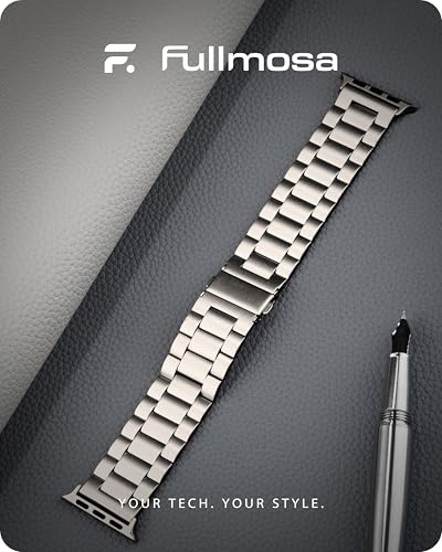 Image of Fullmosa Metal Strap with Case for Apple Watch | Fits iWatch Ultra3 /2 /1, SE3 /2 /1, Series 11 /10 /9 /8 /7 /6 /5 /4 /3 /2 /1, Stainless Steel Band for Men Women (NO WATCH)