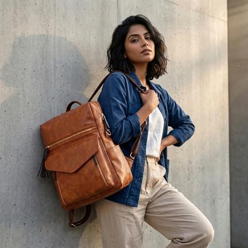 Image of VISMIINTREND Leather Backpack Bags for Women | College Backpack Bags for Girls | Ladies Purse Handbag | Gift for Woman