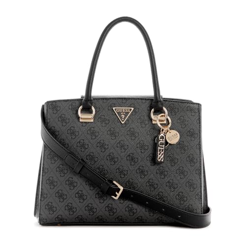 Image of GUESS Women's Grey Printed Satchel Bag| Ladies Purse Handbags | Gift For Ladies
