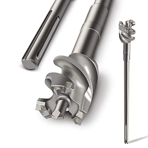 SCHWABENBACH® Foret SDS MAX 55 x 480 x 600 mm – Mèche Béton Longue pour Trous Profonds – Outil Maçonnerie & Béton Armé – 3 Taillants + Pointe...