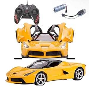 VRION® Remote Control car Rechargeable rc car Toys for kids1:16 High Speed Racing Remote Car for Kids (Yellow 1)