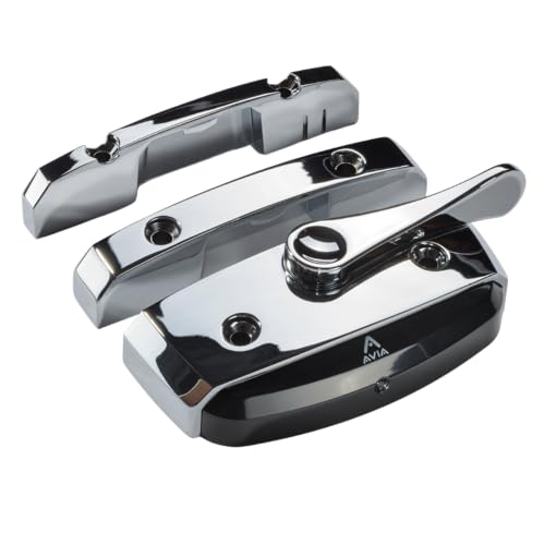 Avia Smart Sash Fastener. Alerts Your iPhone or Apple Watch When Window is Opened or Closed. Use Siri to Check Status. Easy to Install. (Polished Chrome)