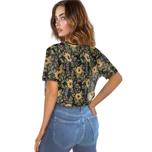 Image of Women's Shrug Short Sleeve Bolero Open Front Knit Party Tulle Cardigan Cropped Cardigan Shoulder Cover Up