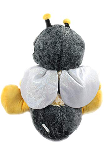 ELLUG Plüsch Biene, Hummel, Glitzer Flügel Kuscheltier, gelb schwarz, 33 cm, (2800851)