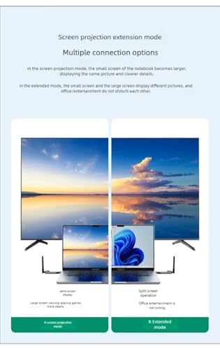 Image of ETZIN 100M Wireless HDMI Video Audio Transmitter Receiver Extender Display Adapter Dongle for TV Box Wireless HDMI Transmitter and Receiver, Plug and Play, 350FT Long Range 2.4G /5G 1080P ABS