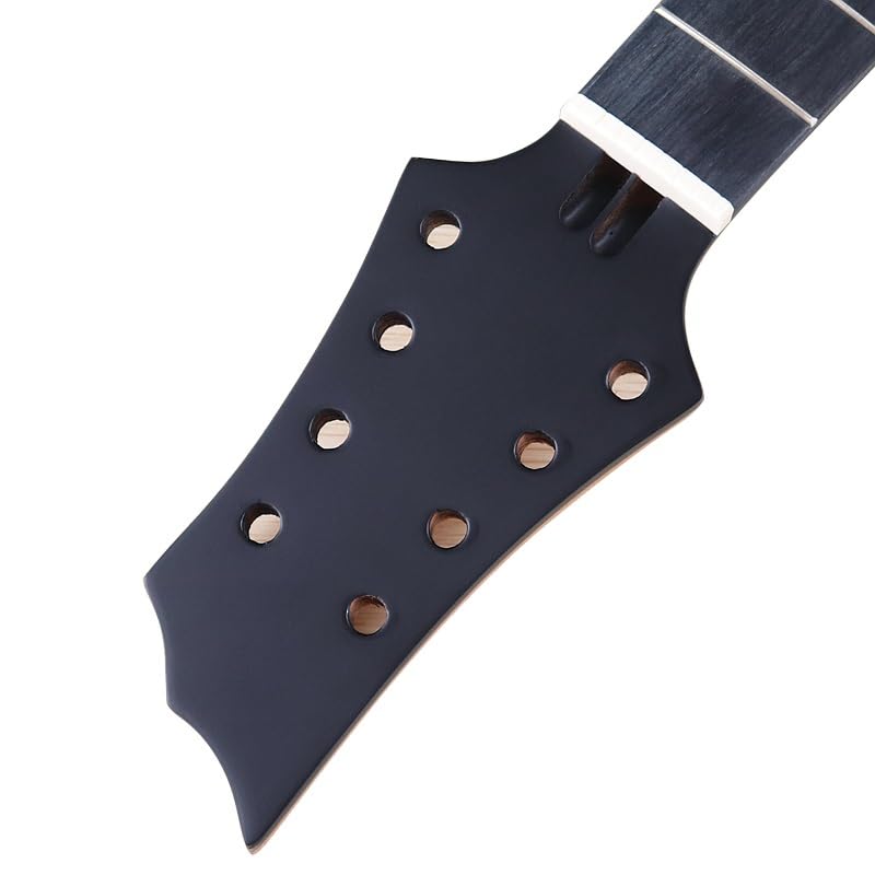 Manche de guitare électrique 8 cordes noir résistant à 24 frettes stables