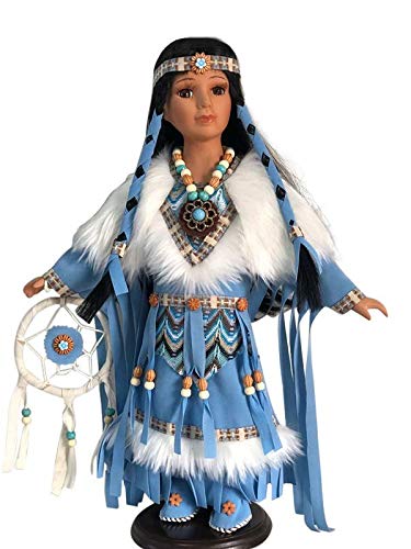 16" Collectible Native American Indian Porcelain Doll (AQUENE) D16758 16" Collectible Native American Indian Porcelain Doll (AQUENE) D16758