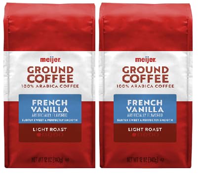 French Vanilla Ground Coffee Light Roast (2 Bags, 12 oz. Each)