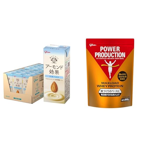 【セット買い】アーモンド効果 砂糖不使用 200ml×24本 江崎グリコ 常温保存可能 ビタミンE 食物繊維+ホエイプロテイン チョコレート味 850g