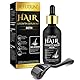 Bartwuchs-Set,Haarwuchs-Serum mit Biotin-Haarpflege für gesundes Haarwachstum für Männer Frauen-Verdicken und stärken für Haarwuchs und Bärten mit 0,25mm Roller-60ML