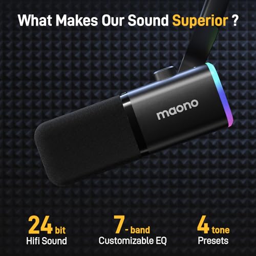 MAONO Dynamic Gaming Microphone: USB/XLR Mic Kit for Gamers, Podcasters, and Streamers